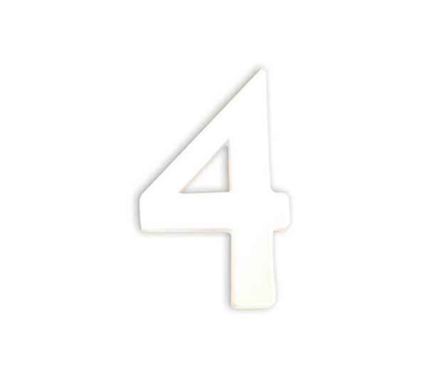 Фигурка картон Decopatch Цифра белая малая 8*1,5*12 см "4" DECO-AC344 ...