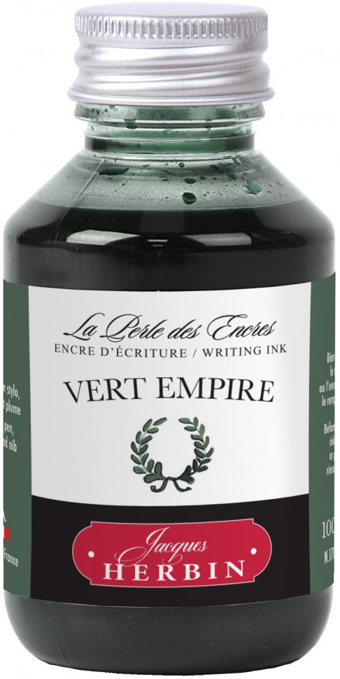 Чернила в банке Herbin, 100 мл, Vert empire Темно-зеленый décou vert