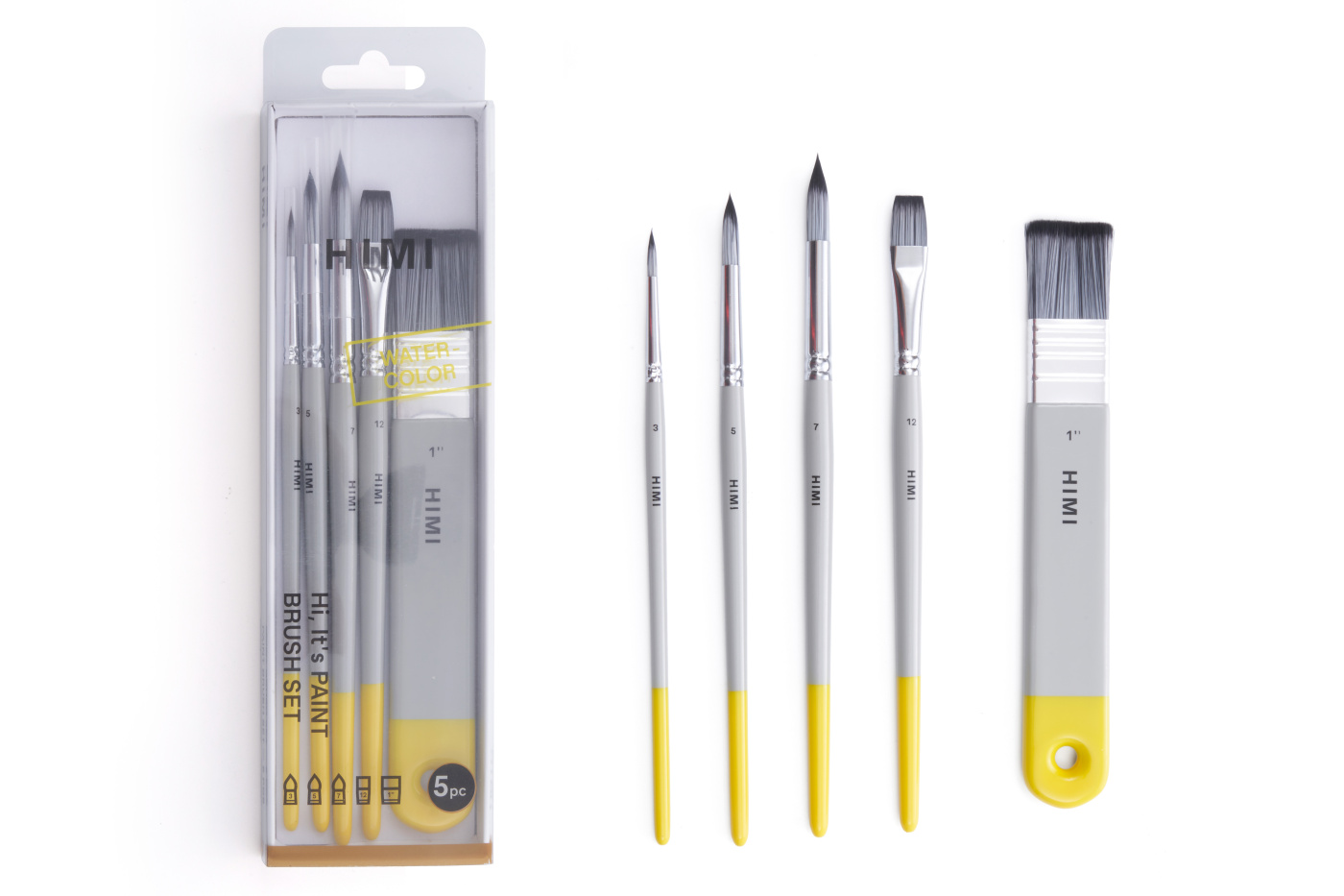 Набор кистей для акварели HIMI 5 шт 1496₽