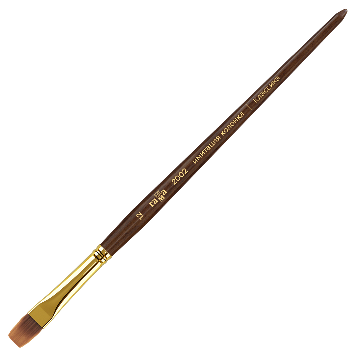 Кисть синтетика имитация колонка 12 плоская Гамма quotКлассика quot короткая ручка 322₽