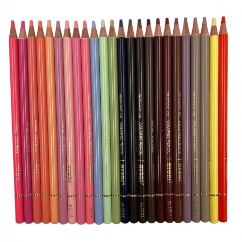 Набор карандашей цветные Nyoni "Цвет кожи" 24 цв, деревянные, заточенные, в металлической коробке