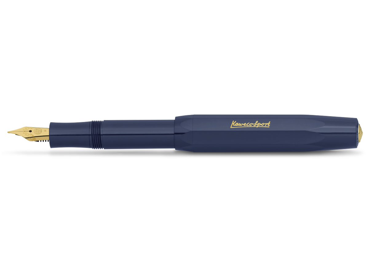 Ручка перьевая Kaweco CLASSIC Sport, чернила синие, корпус синий морской карандаш механический kaweco ac sport 0 7 мм корпус
