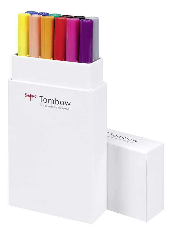 Набор маркеров Tombow ABT 12 цв, основные цвета ABT-12P-1 - фото 3
