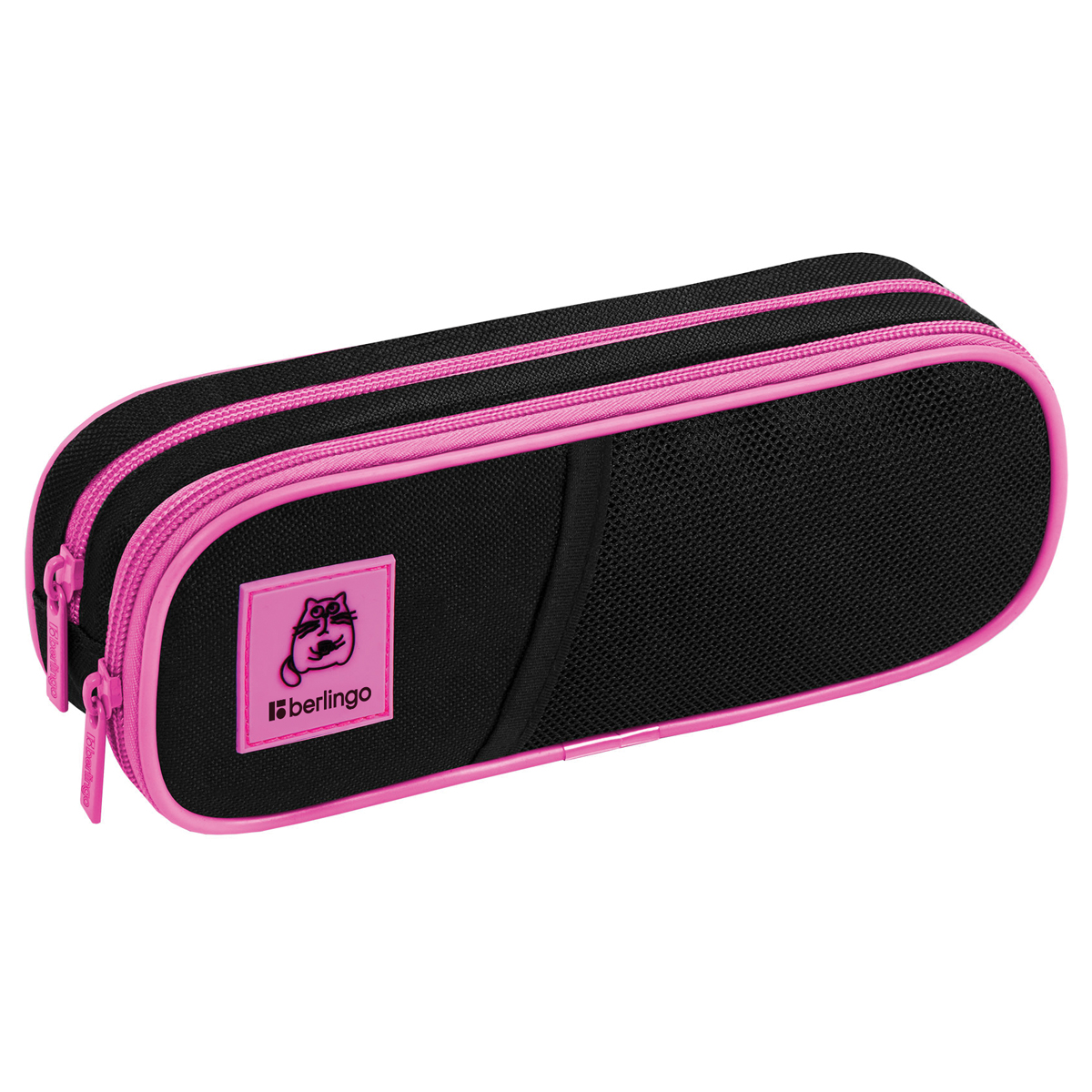 Пенал мягкий 2 отделения Berlingo Chilled cat 2208050 мм полиэстер внутр органайзер 750₽