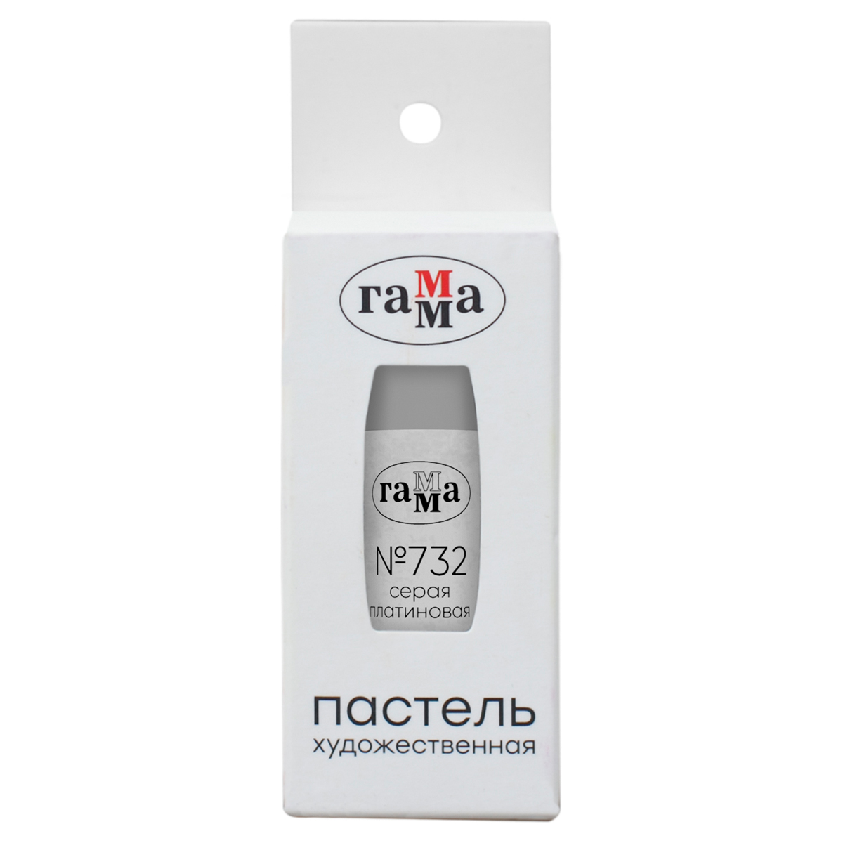 Пастель сухая Гамма 732 серая платиновая штучная картон упаковка 112₽