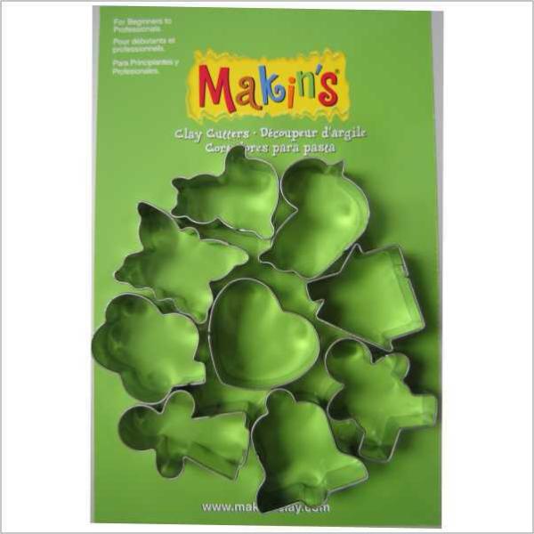 Набор резцов для полимерной глины Makins 9 шт Праздники Makins-37012
