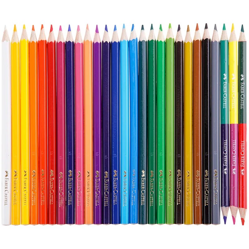 Цветные карандаши Замок, в карт. промоупаковке, 24 шт + 3 двухцветных карандаша+точилка FC-110324 - фото 2