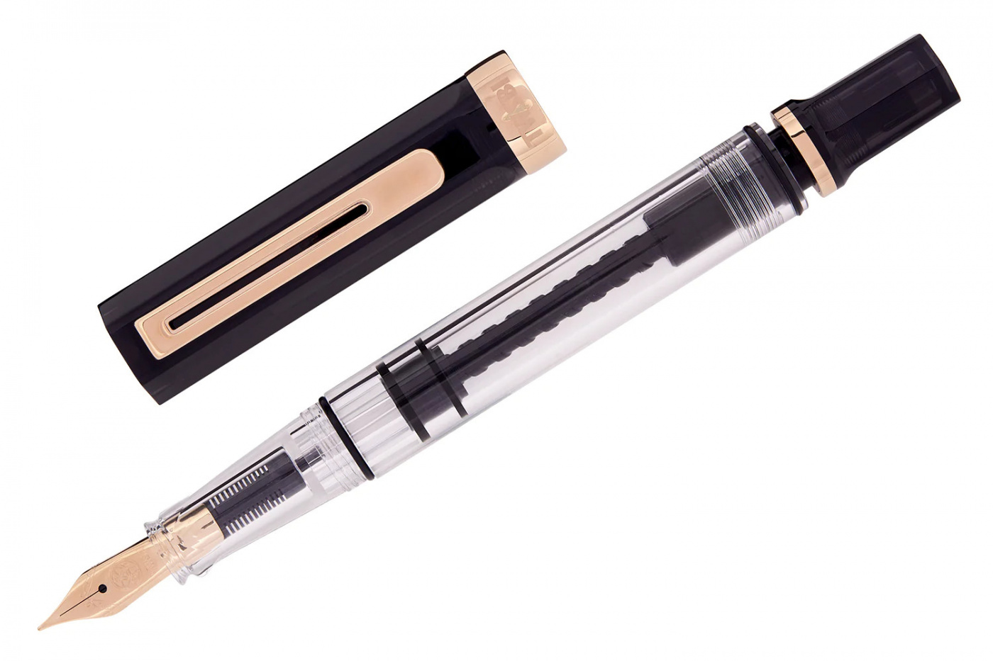 Ручка перьевая TWSBI ECO Rose Gold, EF, Темно-серый ручка перьевая twsbi eco голубой m