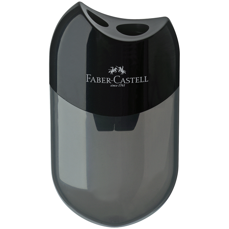 Точилка Faber-castell двойная 183500 точилка пластиковая faber castell 2 отверстия контейнер черная