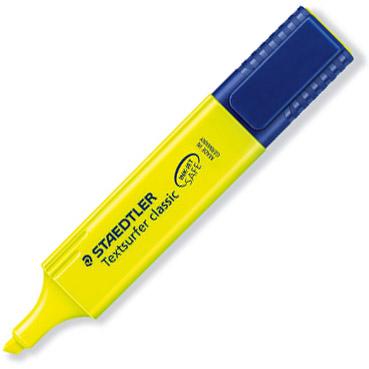 Текстовыделитель Staedtler флуоресцентный клиновидный наконечник 1-5 мм Желтый