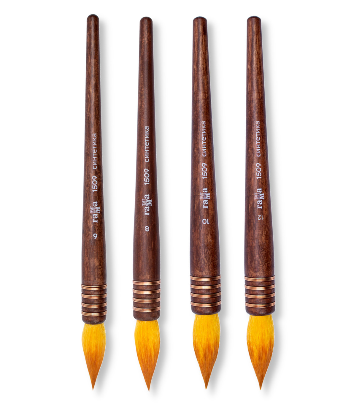 Кисть для каллиграфии Гамма, синтетика круглая, короткая ручка без обоймы кисть для каллиграфии wb 114 волос смешанный ручка бамбуковая