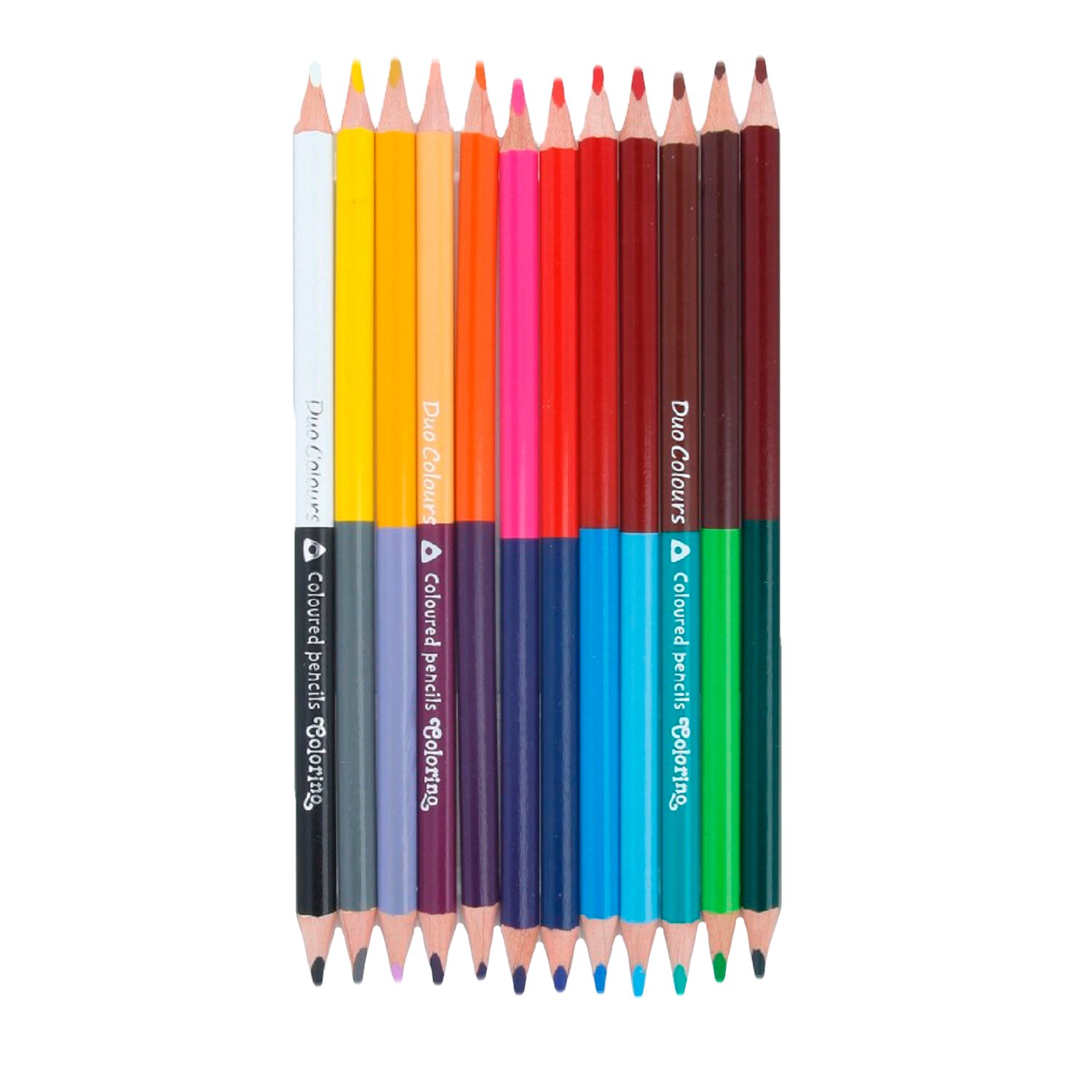 Набор карандашей цветных Colorino двухсторонние, трехгранные 12 шт, 24 цвета Clr-CL33046PTR - фото 2