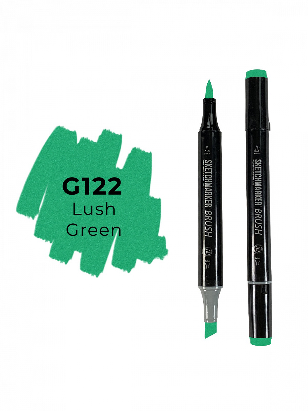 Маркер двухсторонний на спиртовой основе Sketchmarker Brush Цвет Сочный зеленый маркер акварельный сонет двухсторон кисть и тонкий наконечник зеленый сонет