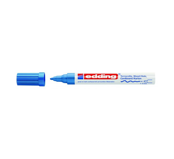 маркер перманентный edding 1 1 5 мм со скошенным наконечником синий Маркер декоративный Edding 