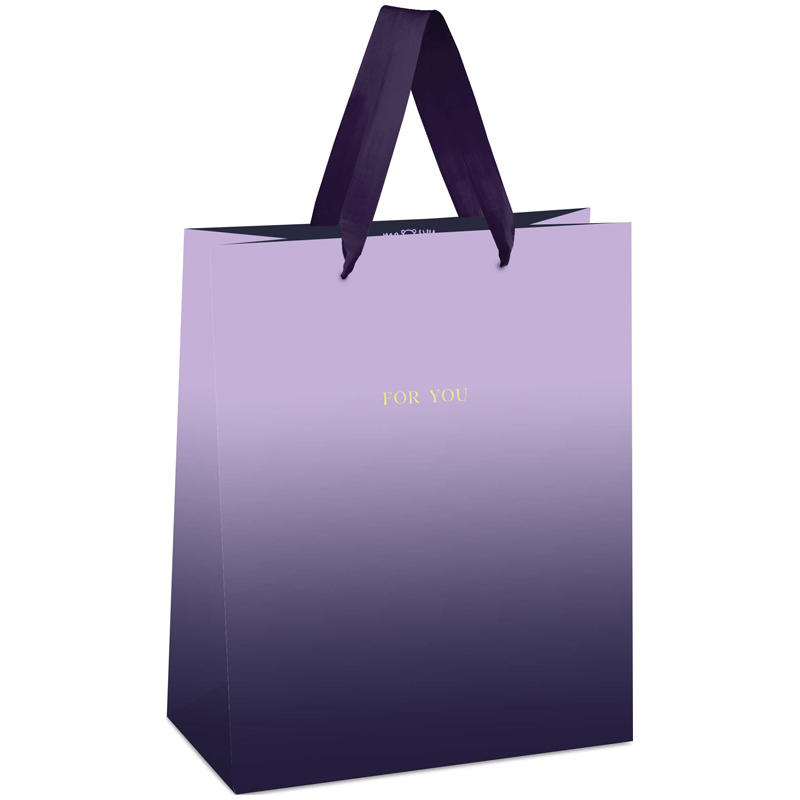 пакет подарочный meshu duotone purple gradient 26 32 12 см Пакет подарочный MESHU 