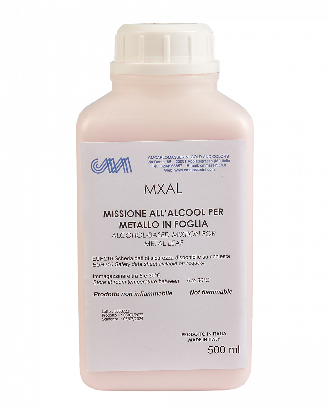 Клей для золочения Masserini спиртовой 500 мл, пластиковая бутылка M-MMXALL04P - фото 1