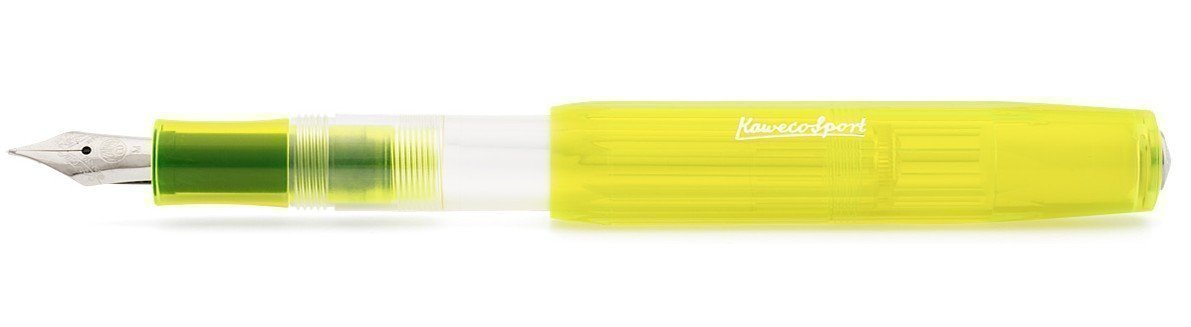 Ручка перьевая Kaweco SKYLINE Sport, чернила синие, корпус желтый прозрачный KW10000572 - фото 1