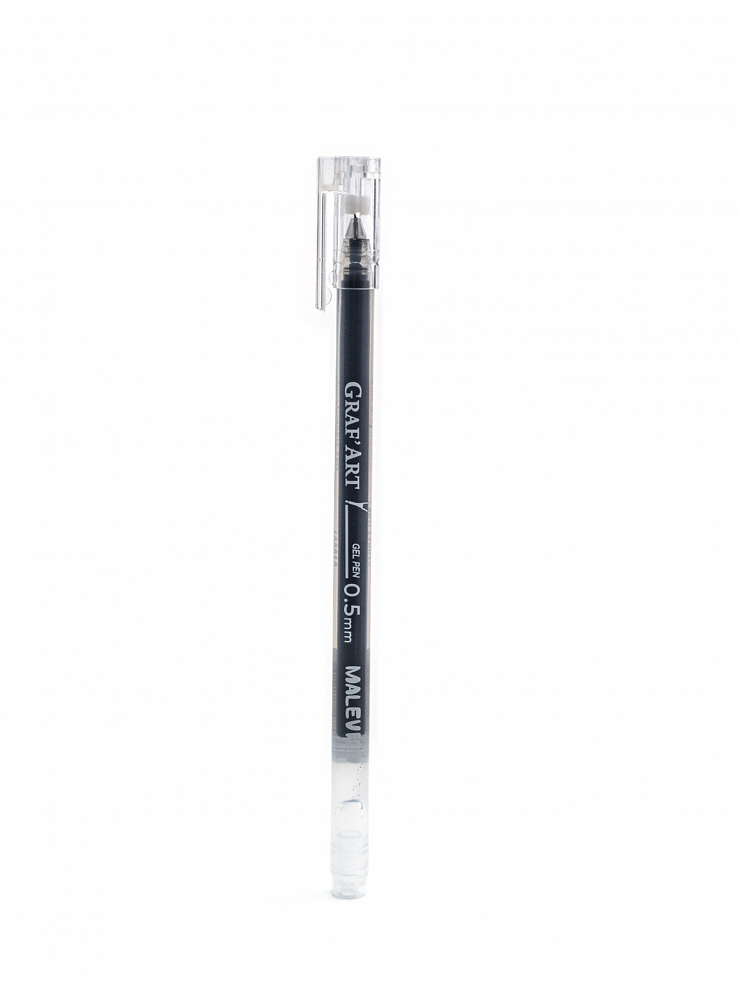 Ручка гелевая Малевичъ 0,5 мм, Черная ручка гелевая малевичъ белая