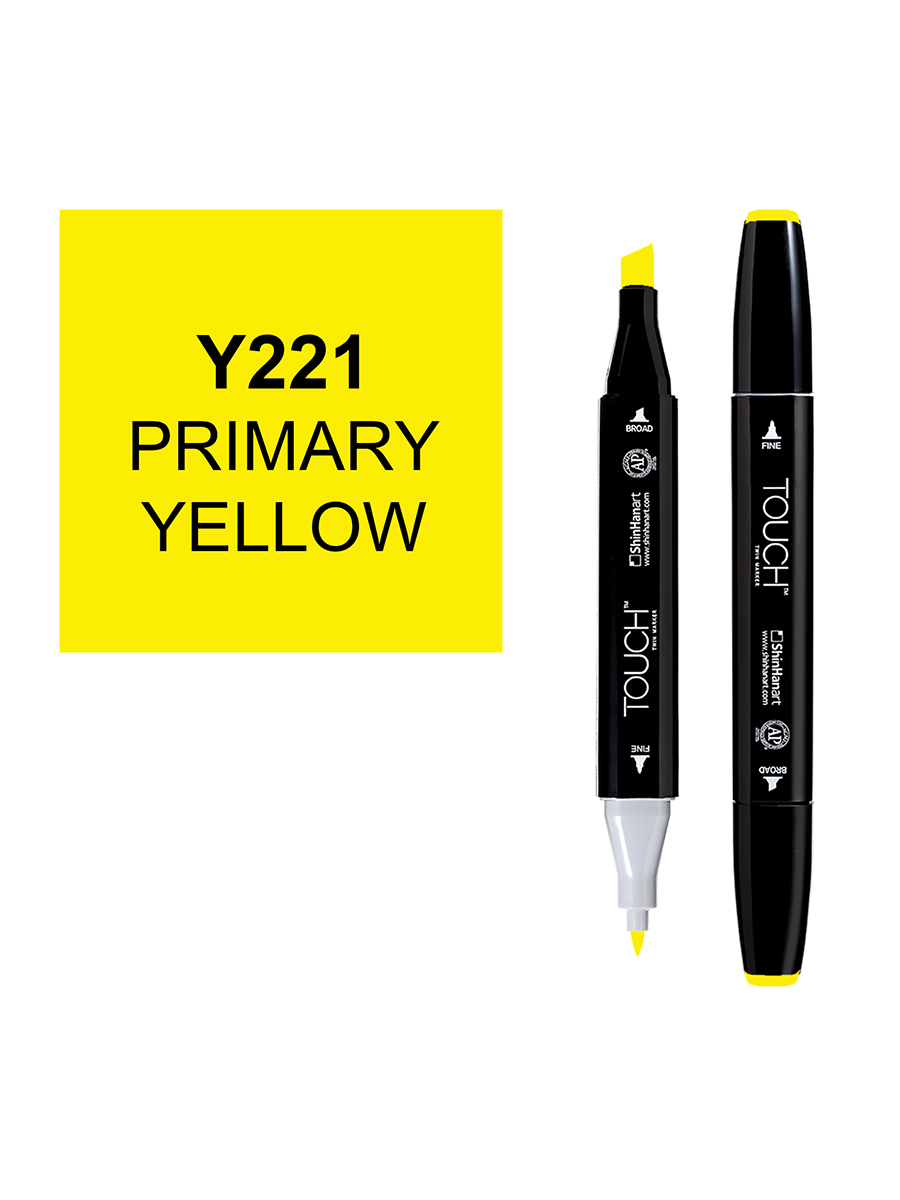 Маркер спиртовой Touch Twin цв. Y221 жёлтый начальный уроки шахматной тактики 1 начальный курс волчок а