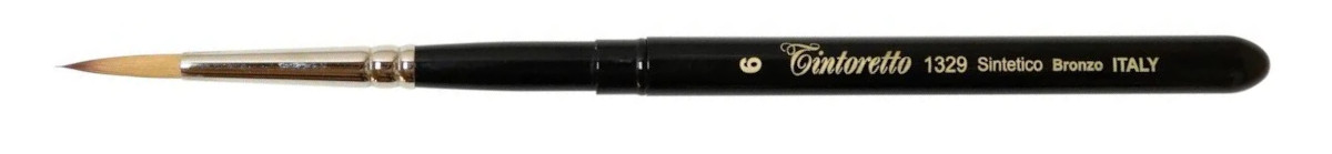 Кисть синтетика 6 круглая Tintoretto Bronze складная 1861₽