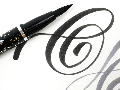 Ручка Akashiya Twin Brush Pen 2 два пера: средее и большое, Черный SAI-FK-351 - фото 3