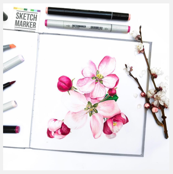 Набор маркеров Sketchmarker Brush 12 Spring Set- Весна (12 маркеров+сумка органайзер) SMB-12SPRNG - фото 7
