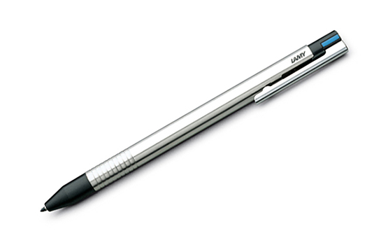 Ручка мультисистемная 3 цвета LAMY 405 logo, M21 Полированная сталь роллер чернильный lamy 390 lux m63ч marron