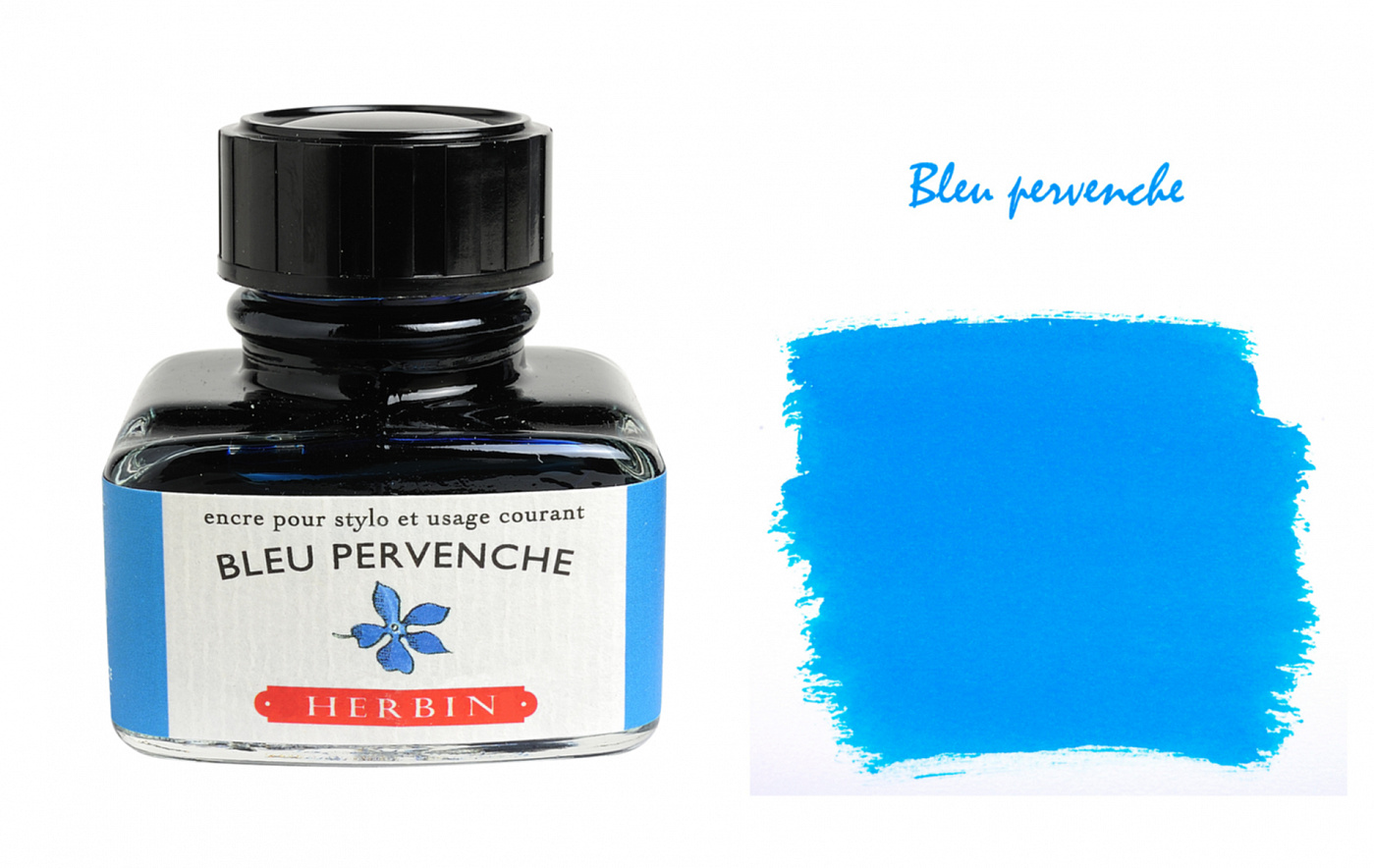 Чернила в банке Herbin, 30 мл, Bleu pervenche, Голубой чернила в банке herbin 30 мл bleu calanque аквамарин