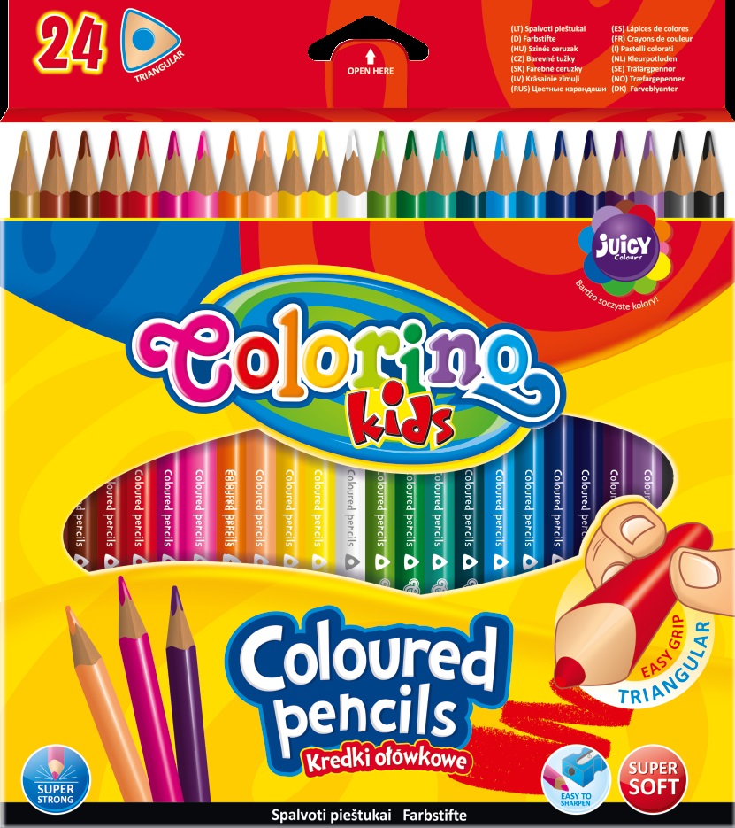 Набор карандашей цветных Colorino трехгранные 24 цветов Clr-CL51828PTR - фото 1