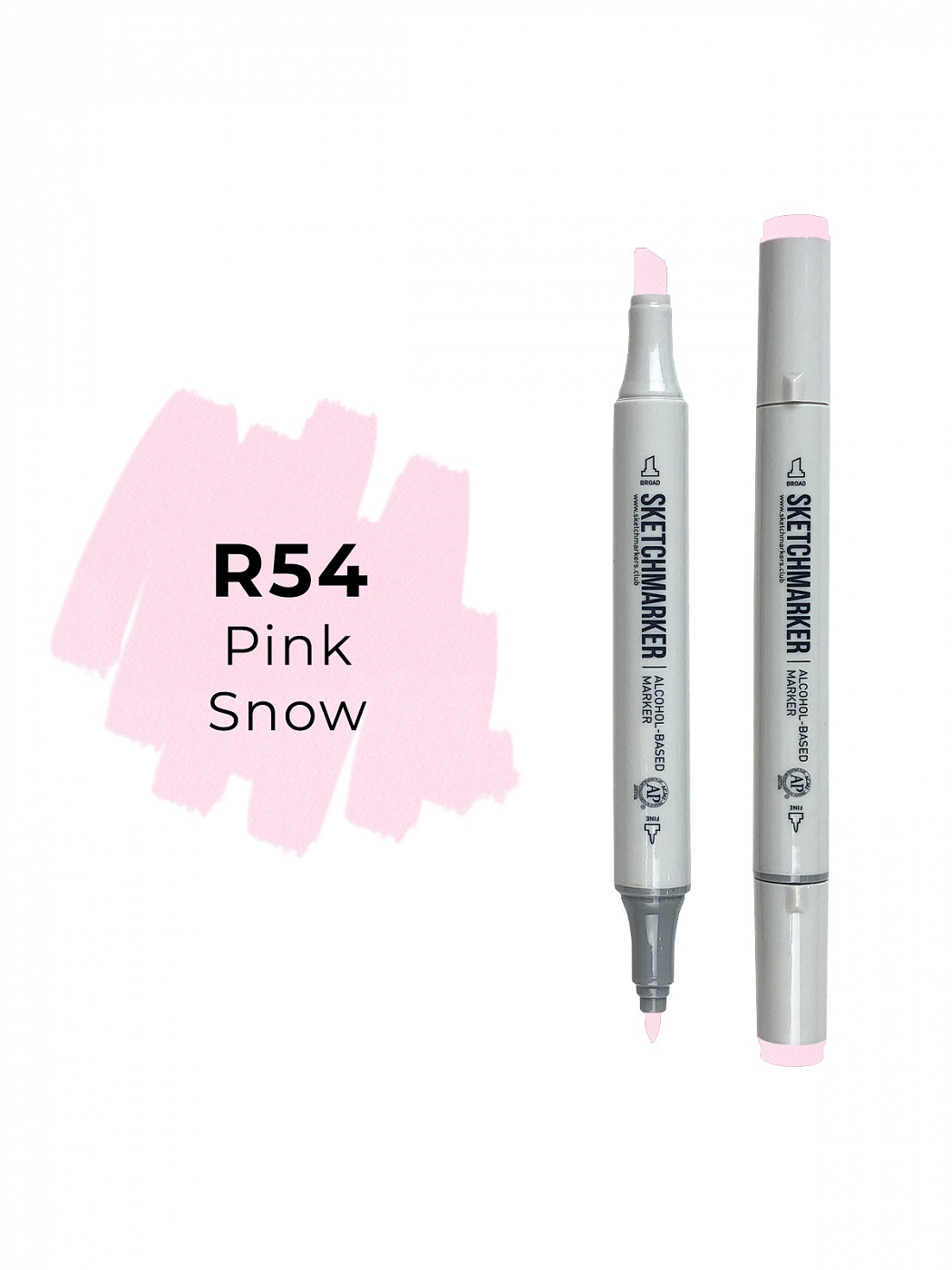 Маркер двухсторонний на спиртовой основе Sketchmarker Цвет Розовый снег маркер текстовыделитель schneider job 1 0 5 0 мм чернила на водной основе розовый