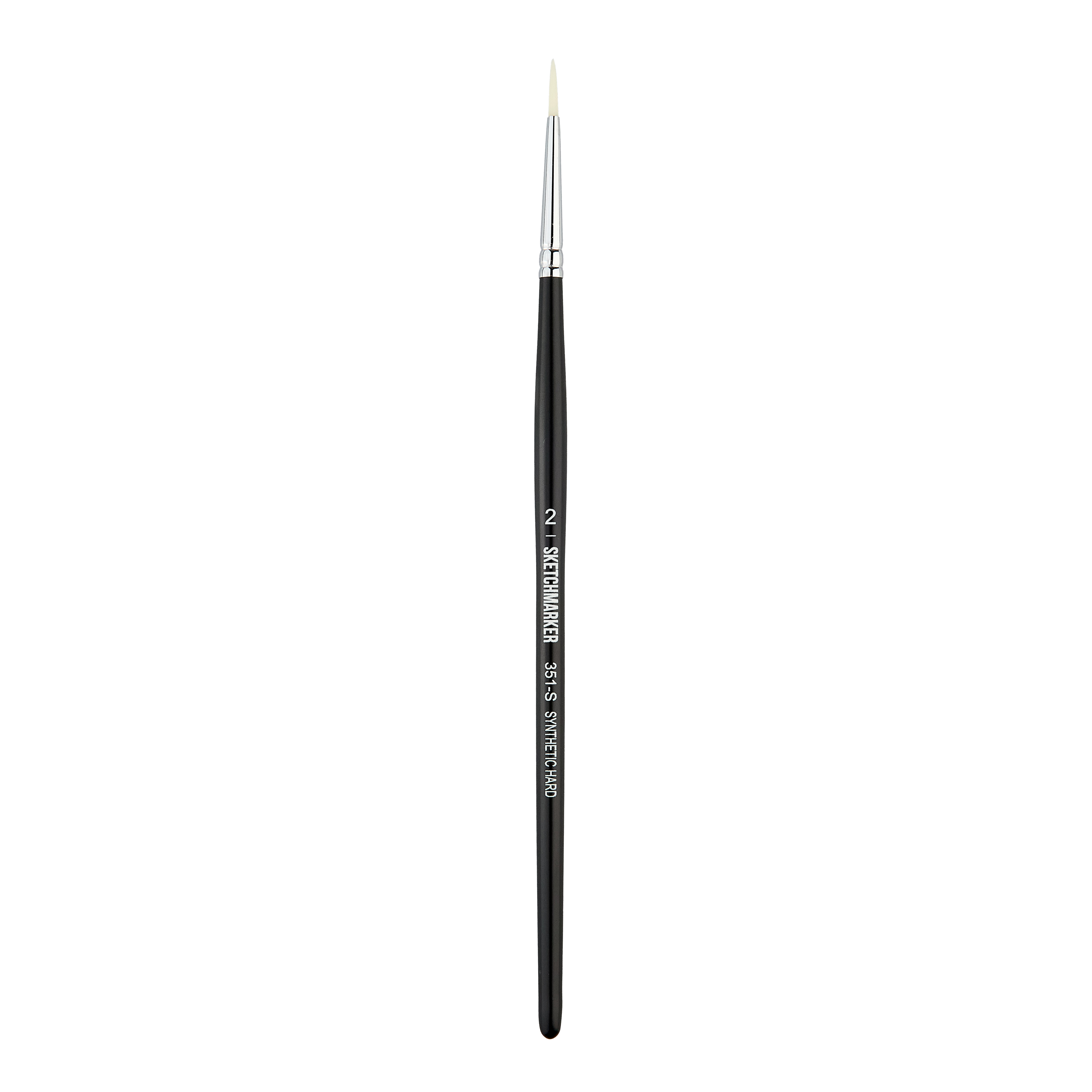 Кисть жесткая синтетика №2 круглая Sketchmarker "351" ручка короткая