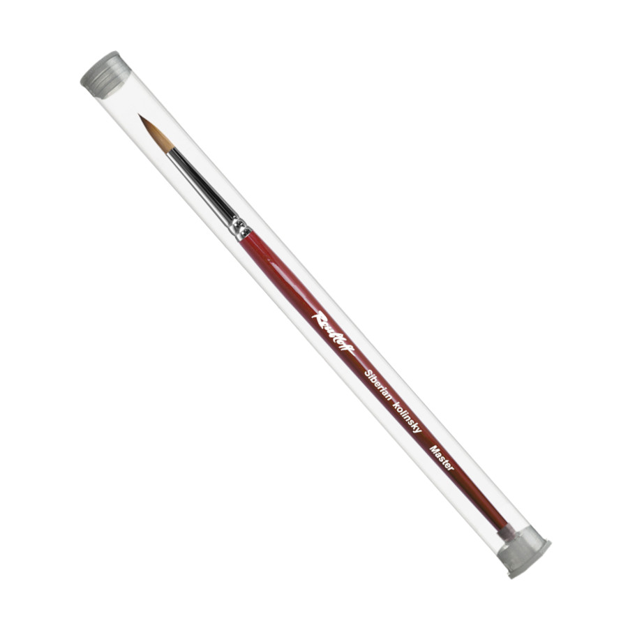 Кисть колонок 1 круглая Roubloff quotMaster 301Т quot ручка короткая бордовая туба 680₽