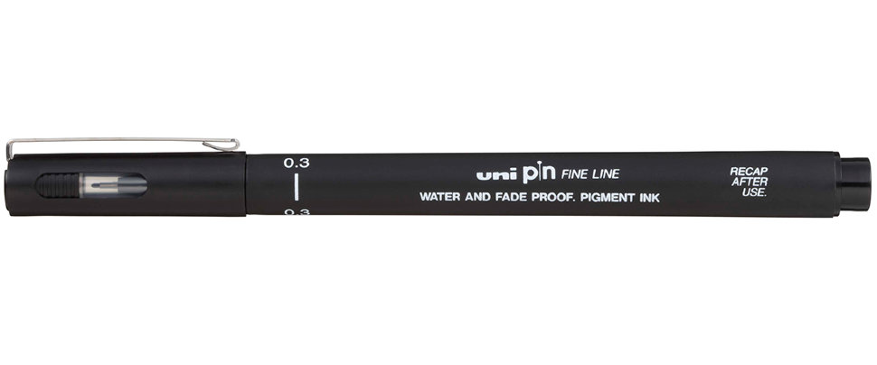 Линер UNI PIN03-200 (S) 0,3 мм, черный рапунцель графический роман