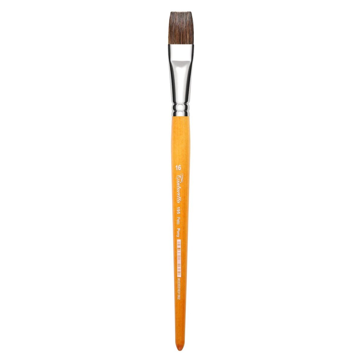 Кисть пони №16 плоская Tintoretto  "Pony " на короткой ручке