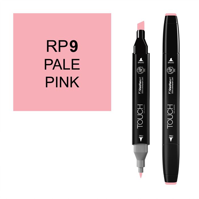 Маркер спиртовой Touch Twin цв. RP9 бледно розовый чернила на спиртовой основе sketchmarker 20 мл бледно розовый