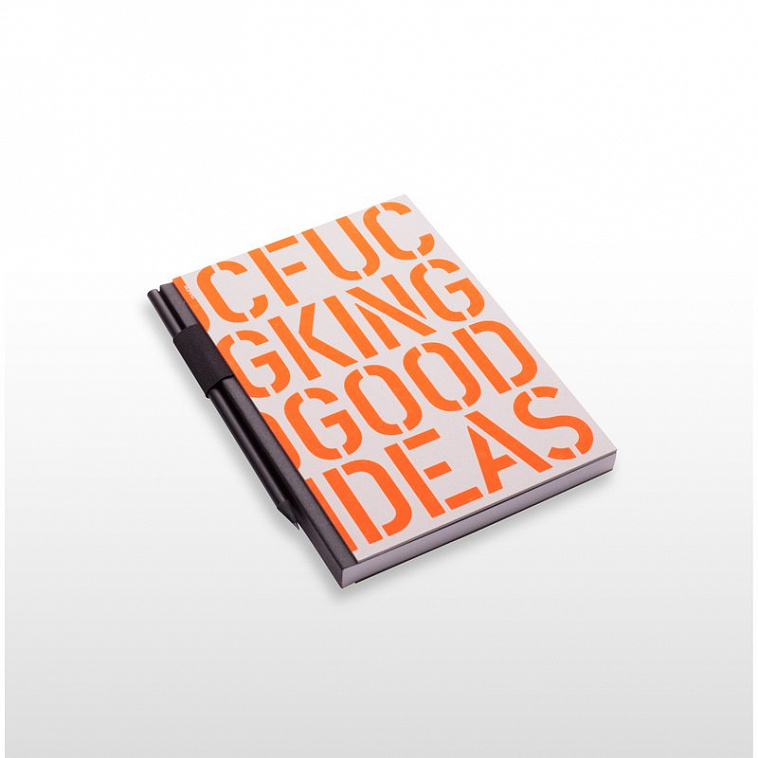 Ежедневник нелинованный с карандашом Nuuna "F***ING GOOD IDEAS" 14,8х21 см, 160 стр., 120 гр