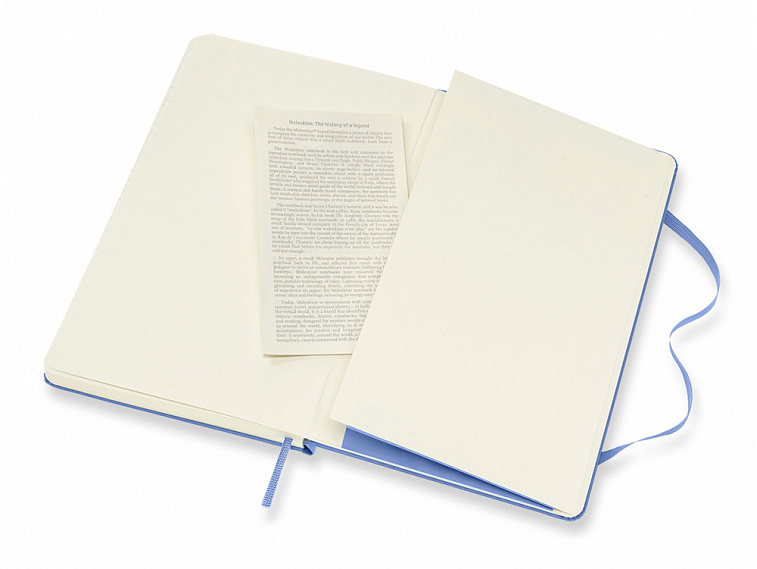 Записная книжка в линейку Moleskine "Classic" Large, 130х210 мм 240 стр, обложка голубая гортензия