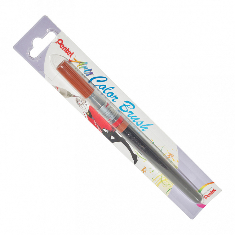 Кисть с краской Pentel "Colour Brush" Коричневый 606x758