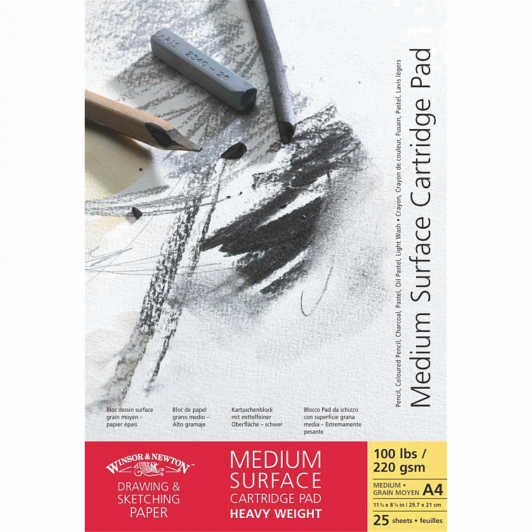 Альбом-склейка для графики  Winsor&Newton "Medium Surface Drawing" 21х29,7 см 25 л 220 г