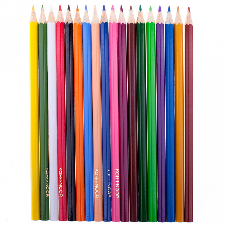 Набор карандашей цветных Koh-I-Noor "Животные" 18 цветов, картон  