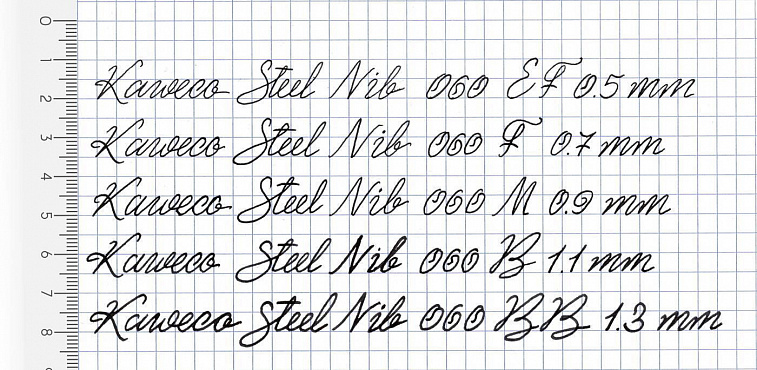 Пишущий узел для перьевой ручки Kaweco, CALLIGRAPHY - 1,5 мм, черный 606x758
