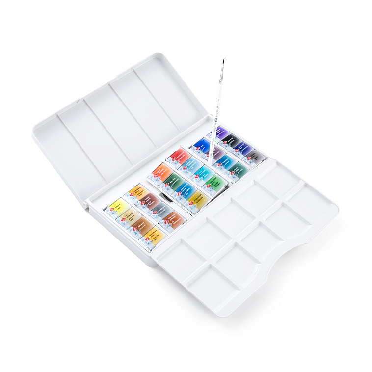 Набор акварели Белые Ночи "Путешествия", 24 шт х 2,5 мл, пластик 606x758