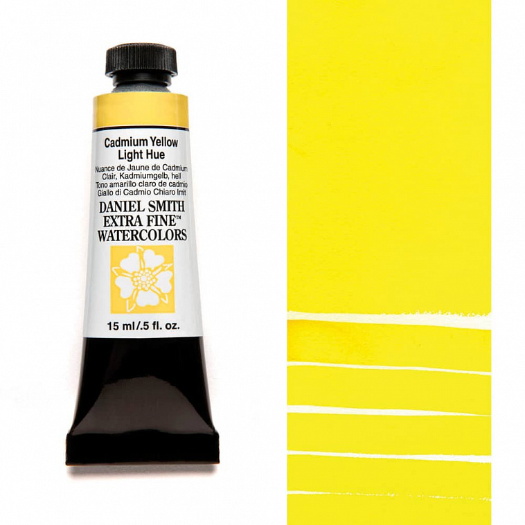Акварель Daniel Smith в тубе 15 мл Кадмий желтый светлый/Cadmium Yellow Light Hue (PY53 PY138 PY3) 606x758