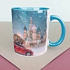 Кружка Городские зарисовки "Москва. Скоро будет елка" 330 мл, (голубая) 1