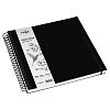 Скетчбук на спирали Гамма "Студия" 30х30 см 100 л 110 г, черный, твердая обложка, на резинке, бела 2