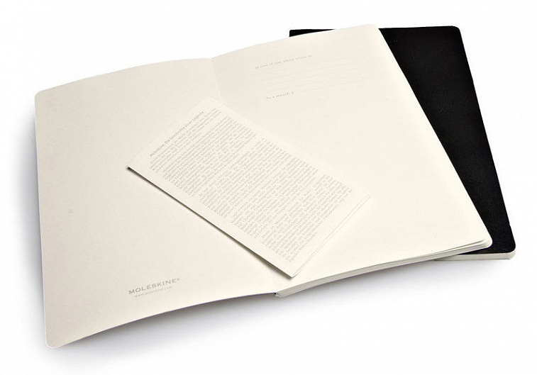 Записная книжка в линейку Moleskine "Volant" Large, 130х210 мм 96 стр мягкая обложка черная (2шт)