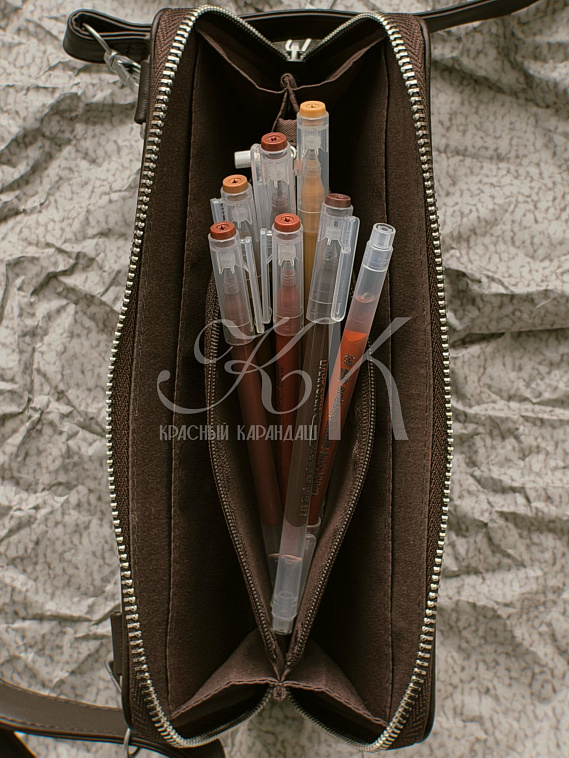 Набор ручек гелевых Languo, 0,6 мм, 9 цветов, телесные темные цвета 606x758