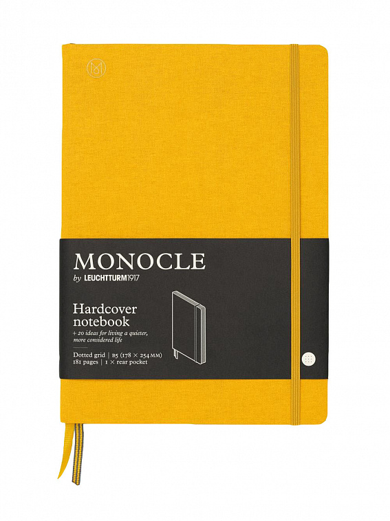 Записная книжка в точку Leuchtturm Monocle Composition B5 192 стр, твердая обложка, желтая