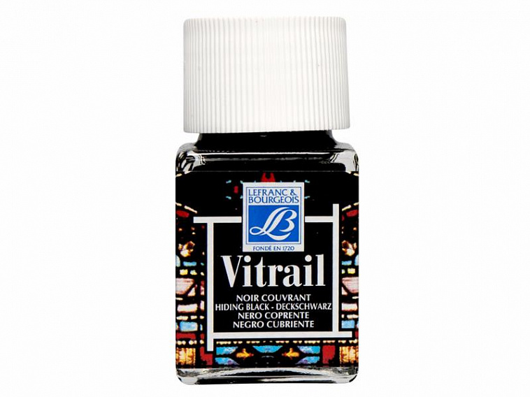 Краска по стеклу Lefranc&Bourgeois "Vitrail" 50 мл Черный №267  606x758