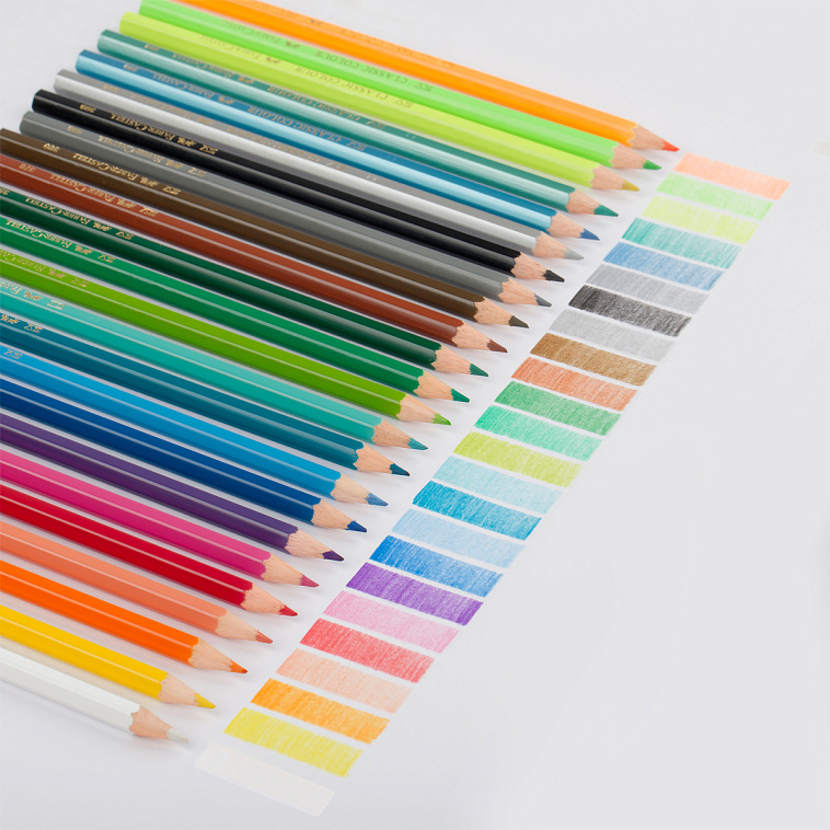 Набор карандашей цветные Faber-Castell "Dinosaur", 18 цв. + 3 цв. металл. + 3 цв. неон. + наклейки,  606x758